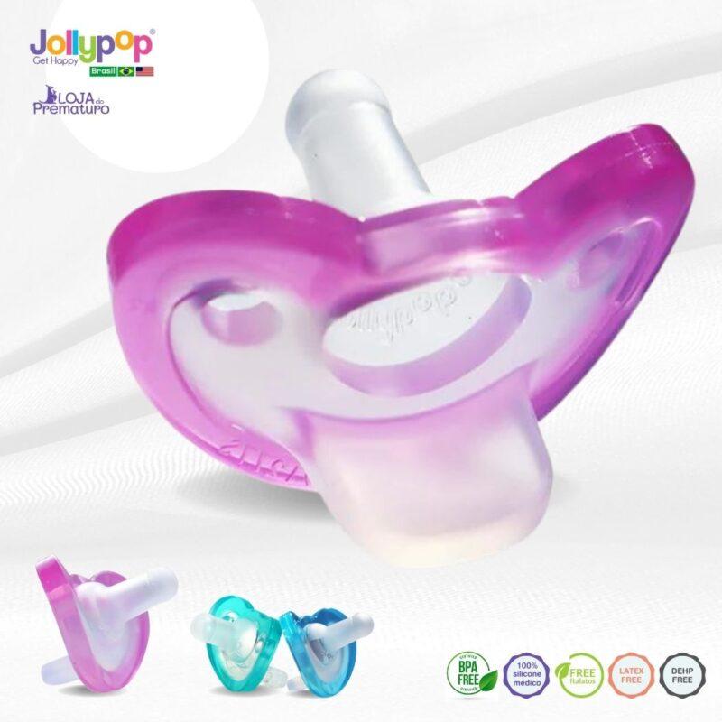 Chupeta para bebês prematuros JollyPop Pacifier Rosa Loja do